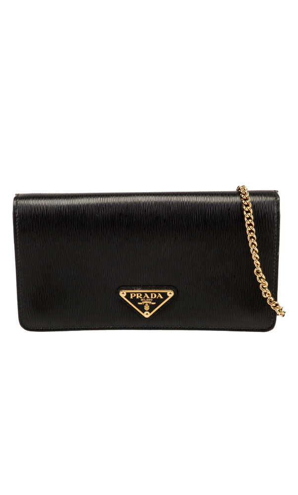 Prada Black Vitello Move Small Leather Crossbody Bag  