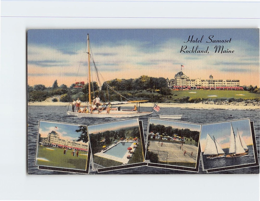 Postcard Hotel Samoset Rockland Maine USA