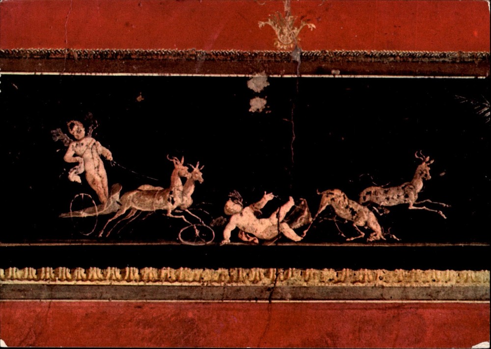 House of the Vetti Pompeii Italy vintage postcard q915