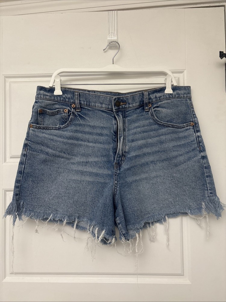 American Eagle Highest Rise 90s Boyfriend Shorts Denim Blue Jean Women’s Size 16