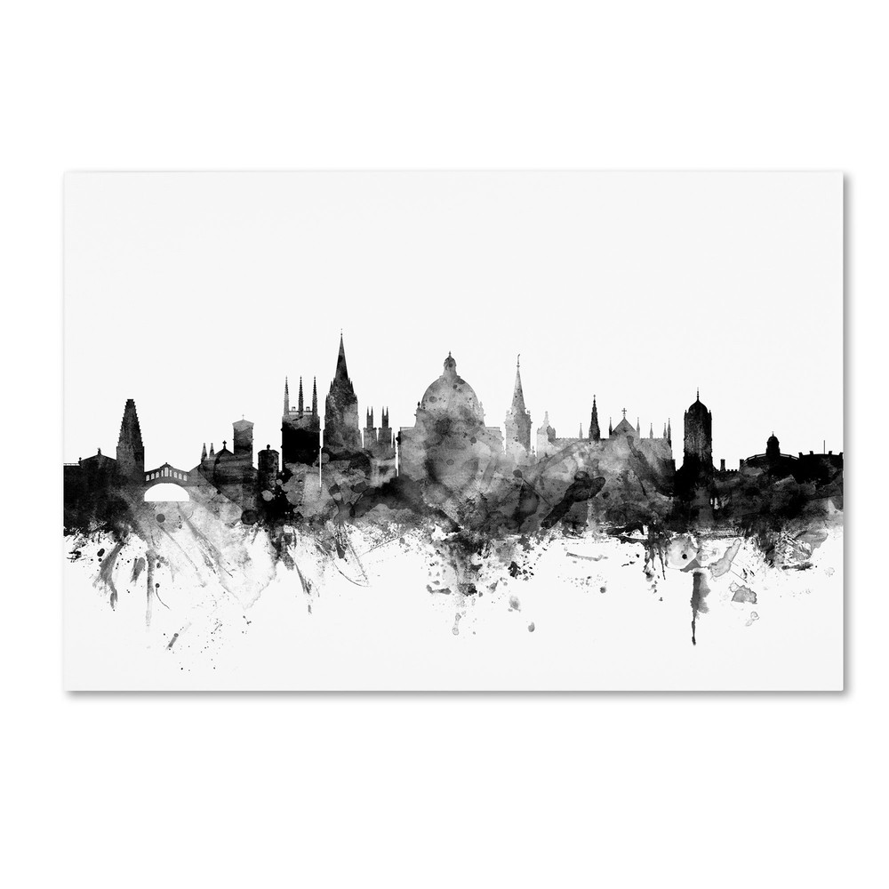 MT1008-C3047GG Oxford England Skyline B&W by Michael Tompsett, 30x47-Inch, 30x47