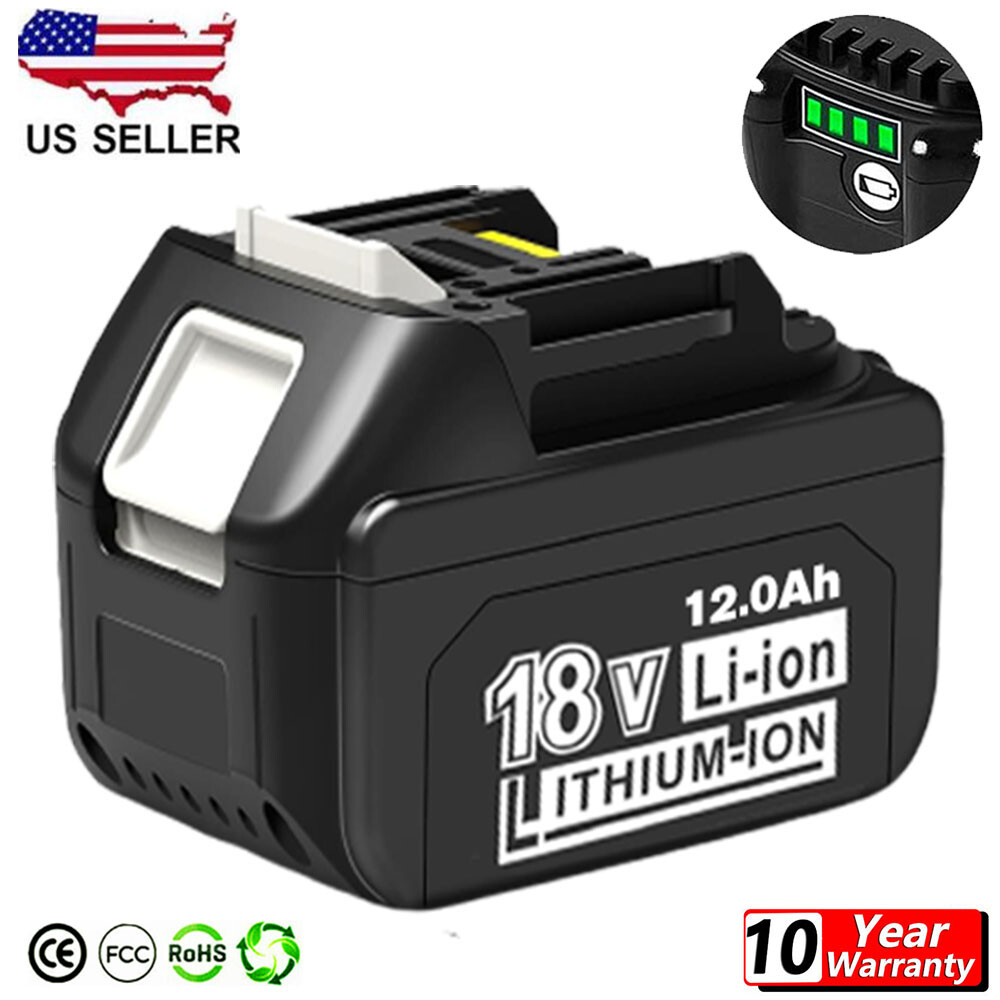 12Ah Makita 18V LXT Lithium-Ion Battery BL1830 BL1850 BL1860 with LED Light