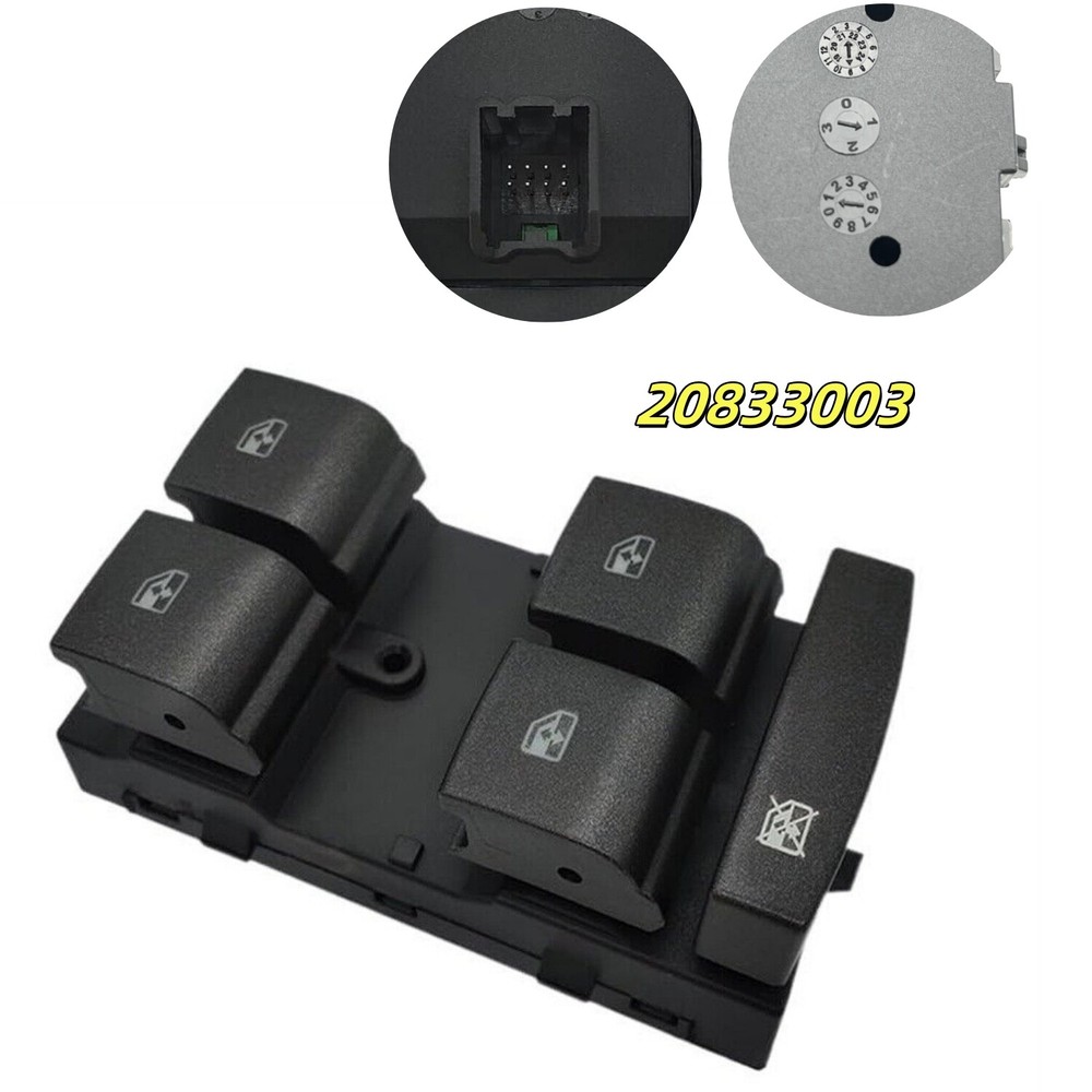 20833003 Driver Side Master Power Door Window Switch for 2010-16 Cadillac SRX
