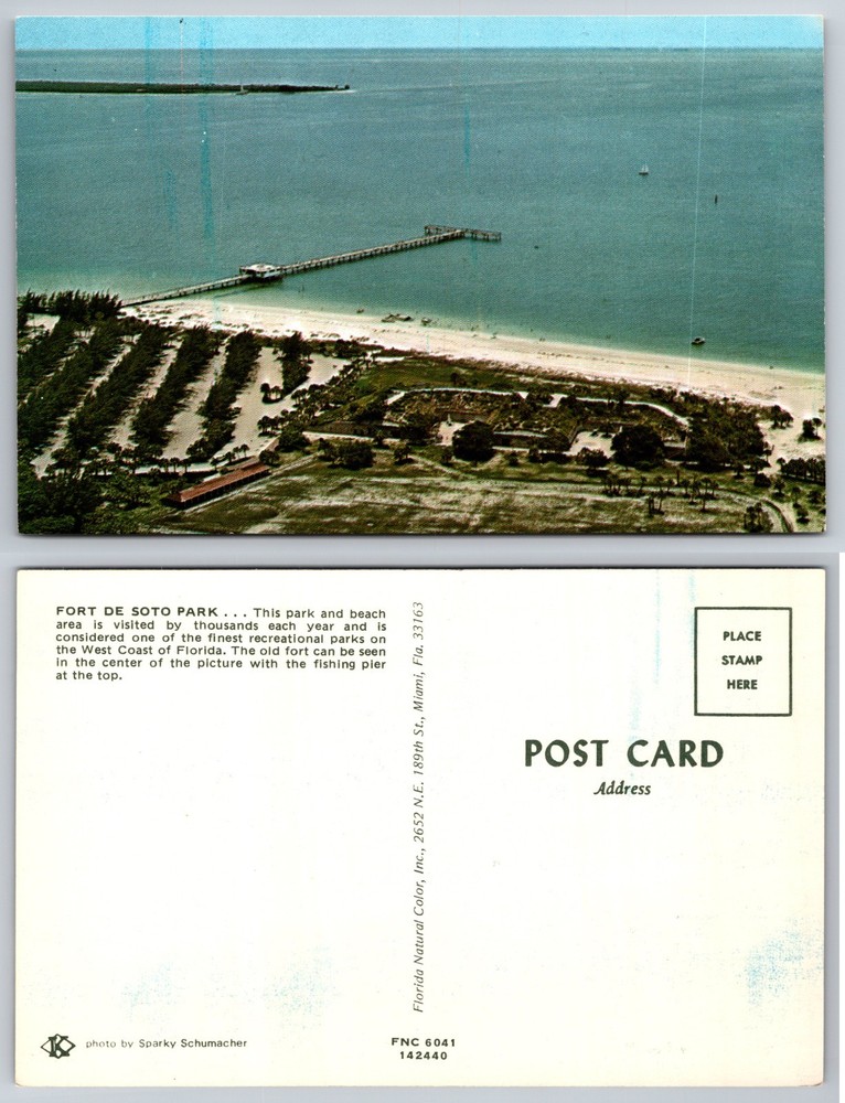Fort De Soto Park Florida Beach Pier Postcard