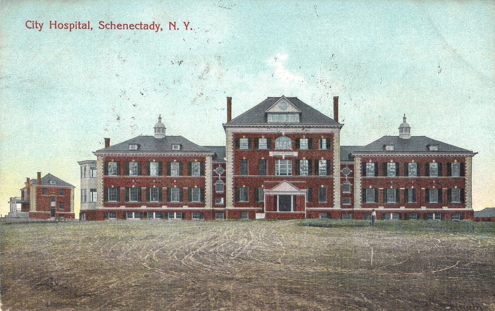 Schenectady NY  1908 City Hospital  DB Postcard