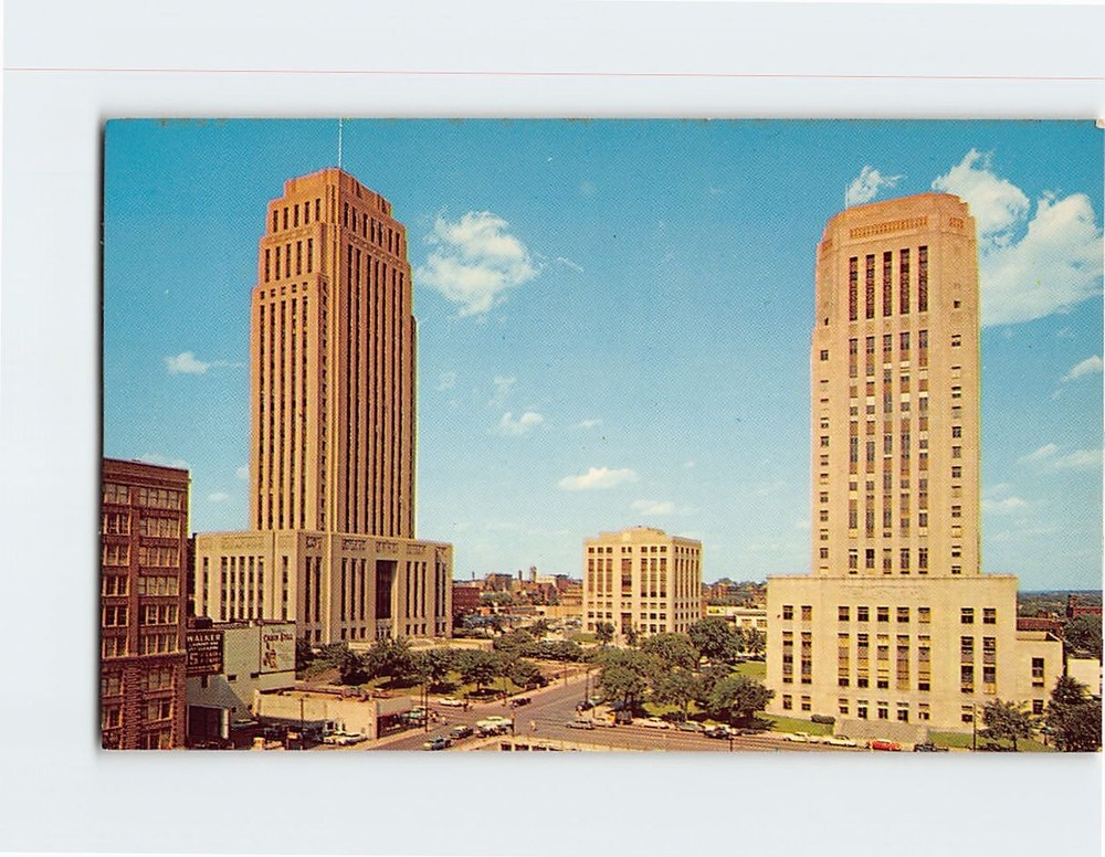 Postcard Civic Center Downtown Kansas City Missouri USA