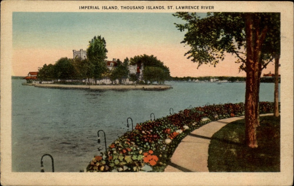 Imperial Island Thousand Islands St Lawrence River vintage postcard s581