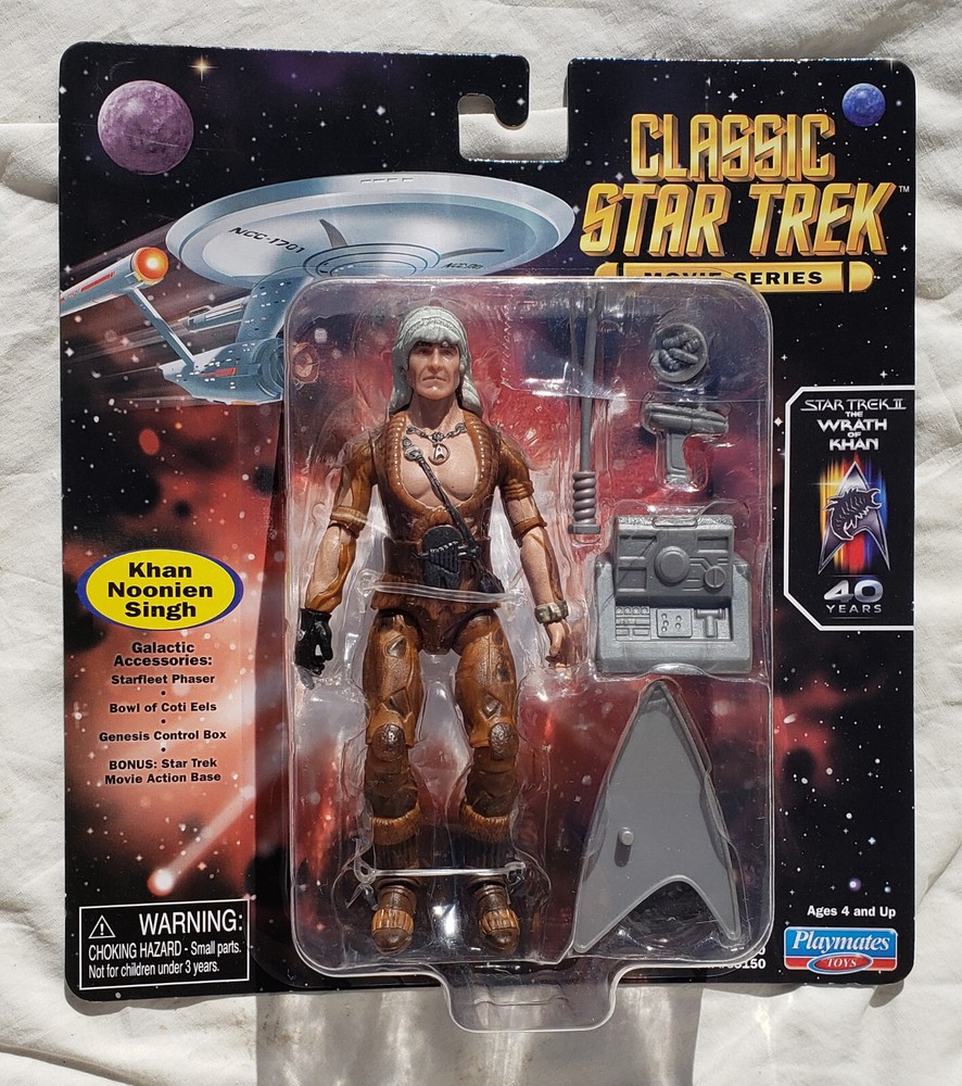 Star Trek Classic Movie Series Khan Noonien Singh Action Figure Playmates MOC