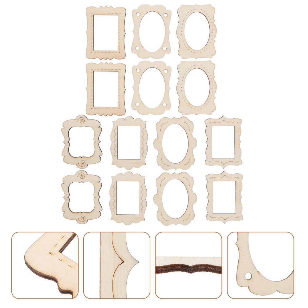 40 Pcs Unfinished Picture Frames Photo Holder Home Decor Chipboard