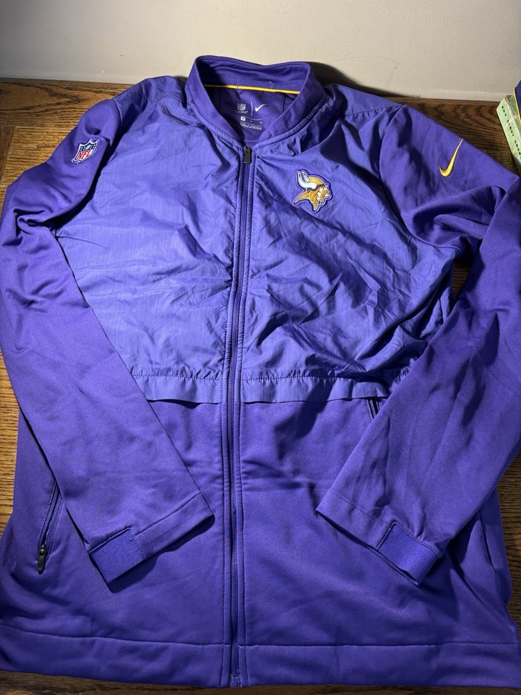 Men's NFL Nike Minnesota Vikings windbreaker jacket embroidered logo, M