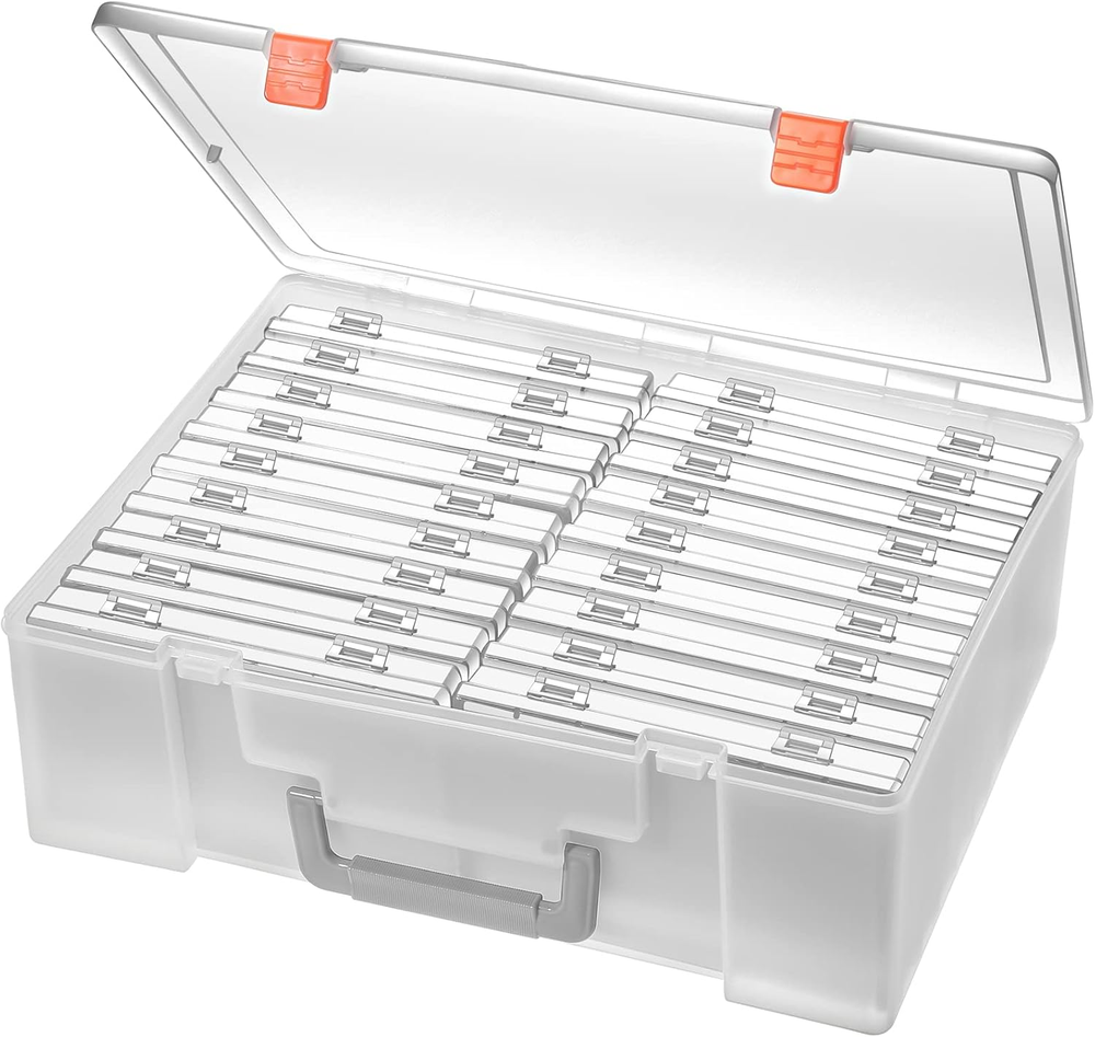 Photo Storage Box 4X6, 18 Inner Extra Large Organizer Acid-Free Photo Keeper Sto