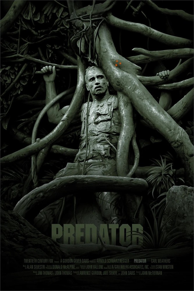 Predator Jungle by Chris Koehler 104/135 24” x 36” Screen Print Movie Art PosterEdition # 104 of 135, 24” x 36” Size, New