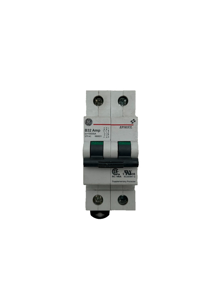 General Electric EP102UL Miniature Circuit Breaker B32 Amp 2-Pole 277VAC