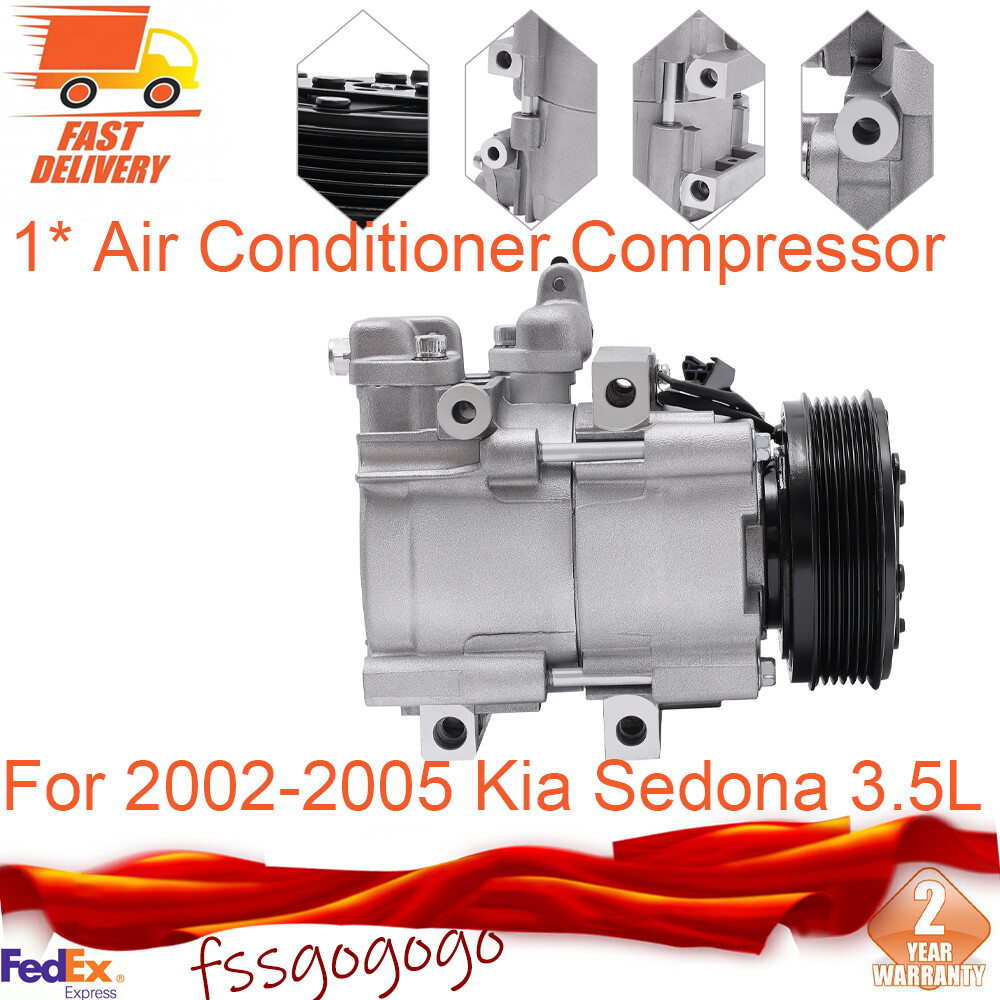 For 2002 2003 2004 2005 Kia Sedona 3.5L OEM# AC Compressor w/ Clutch CO 10973C