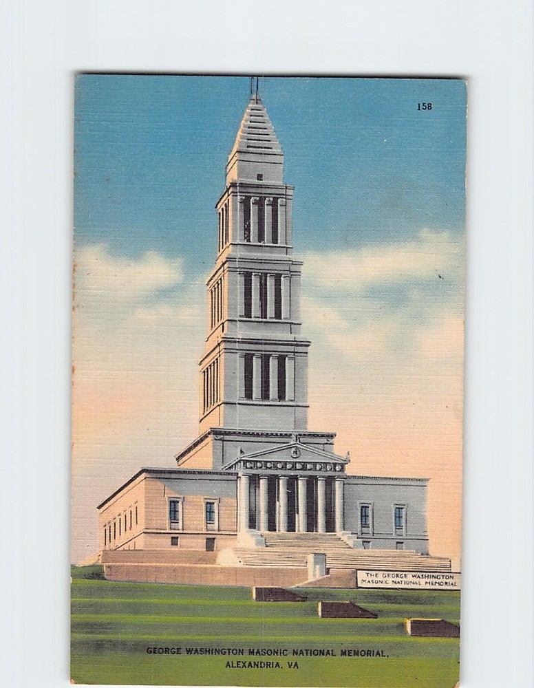 Postcard George Washington Masonic National Memorial Alexandria Virginia USA