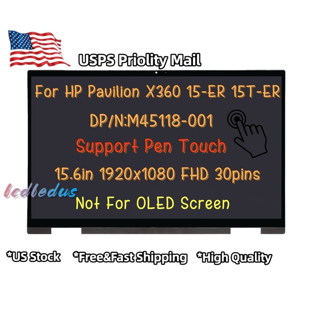 FHD For HP Pavilion X360 15T-ER000 15T-ER100 15T-ER200 LCD Touch Screen w/Bezel