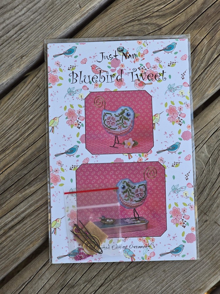 Just Nan - Bluebird Tweet - Limited Edition Ornament - Cross Stitch Pattern