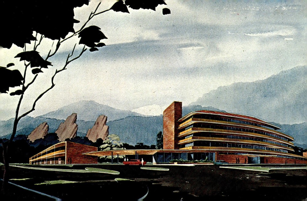 1950s Harvest House Hotel Boulder Colorado Mid Century Modern MCM Postcard