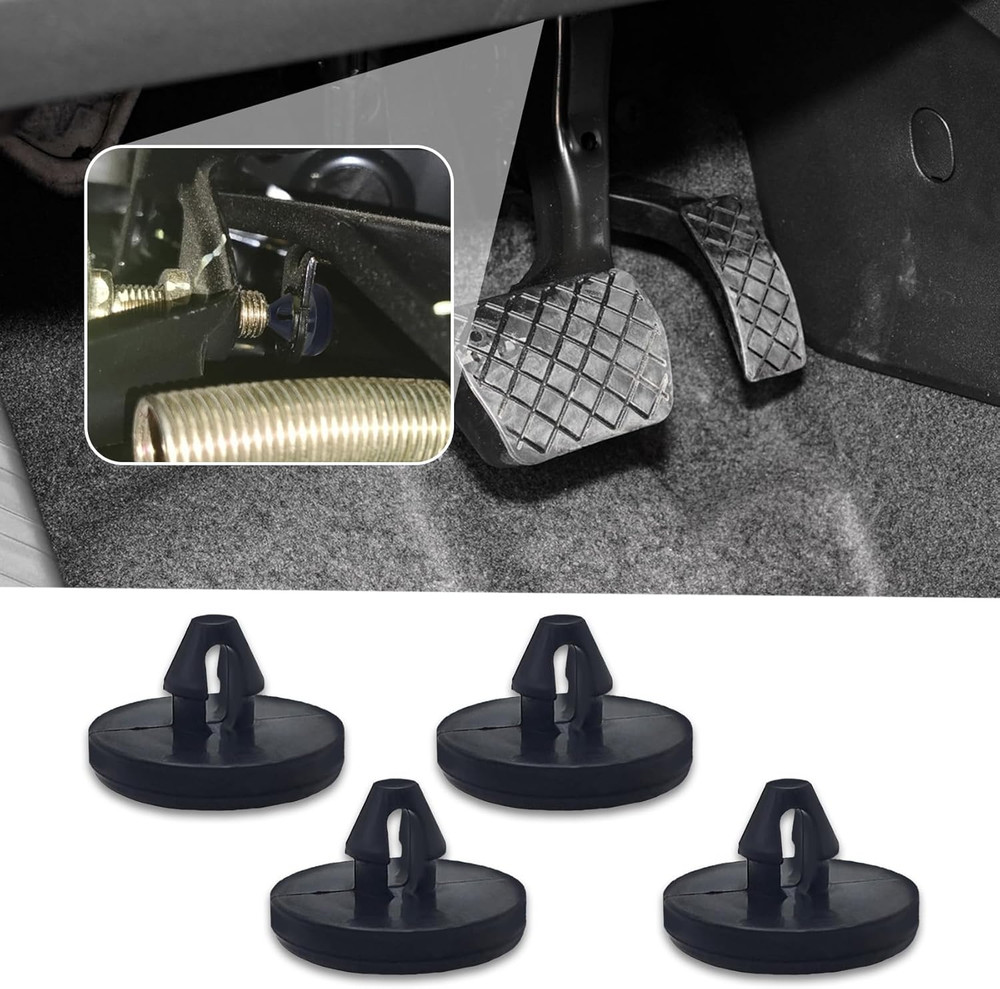 Brake Pedal Pad with Light Switch Stopper, Anti-Slip Rubber Cover (4PCS)