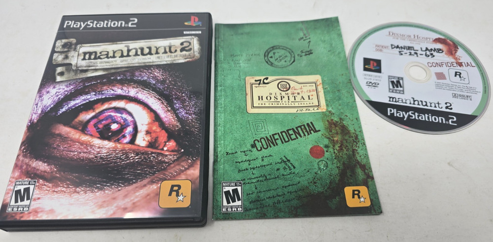 Manhunt 2 (Sony PS2 PlayStation 2) PS2 Complete CIB Tested Refurbished Tested