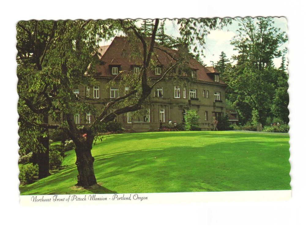 Northeast Front of Pittock Mansion Portland OR vintage postcard unposted