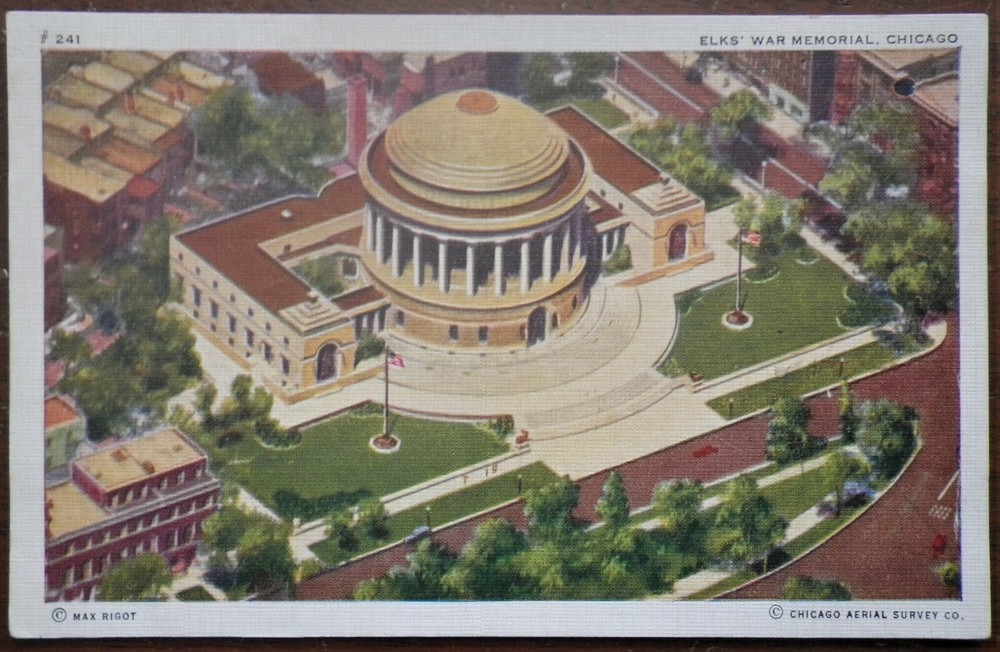 Elks' War Memorial, Chicago, Illinois Postcard