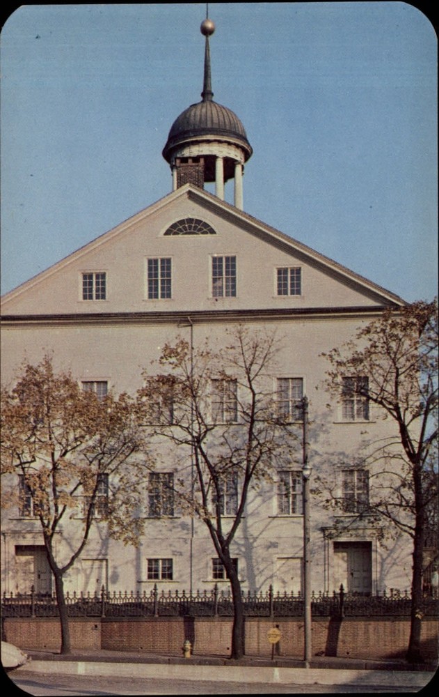 Bethlehem Pennsylvania Central Moravian Church steeple unused vintage postcard