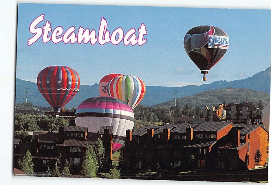 Postcard Ballooning at Steamboat Springs Colorado USA