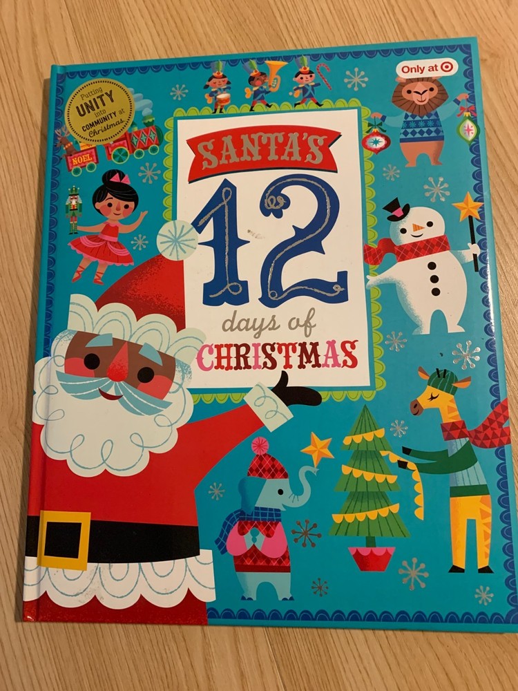 Wondershop at Target, Santa's Children's 12 days of Christmas book, Ages 3+, New