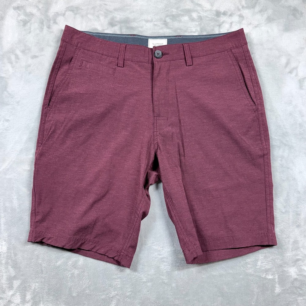 7 Diamonds Shorts Mens Size 31 Plum velocity Performance Golf Stretch Quick Dry