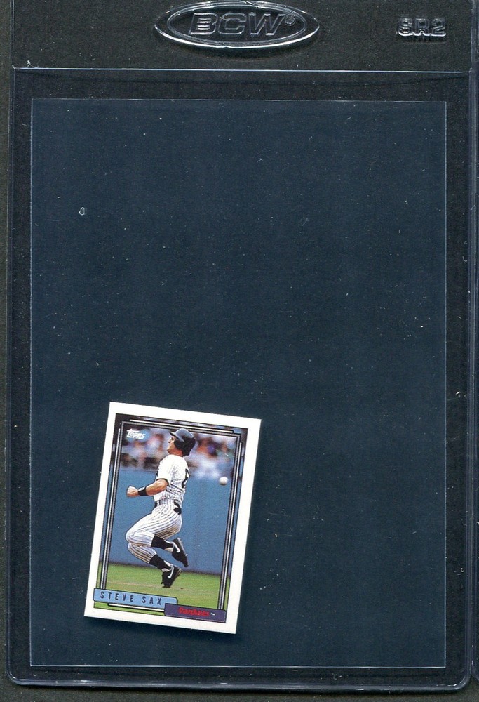 1992 Topps Micro Steve Sax #430 Yankees Nm/mt