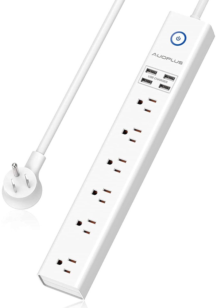 Power Strip 10Ft - Surge Protector with USB, 6 Outlet and 4 USB Charger, 10Ft...