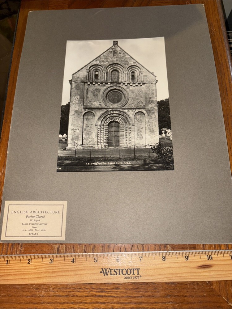 Vintage Iffley Parish Church Facade Mounted English Architecture Photo England