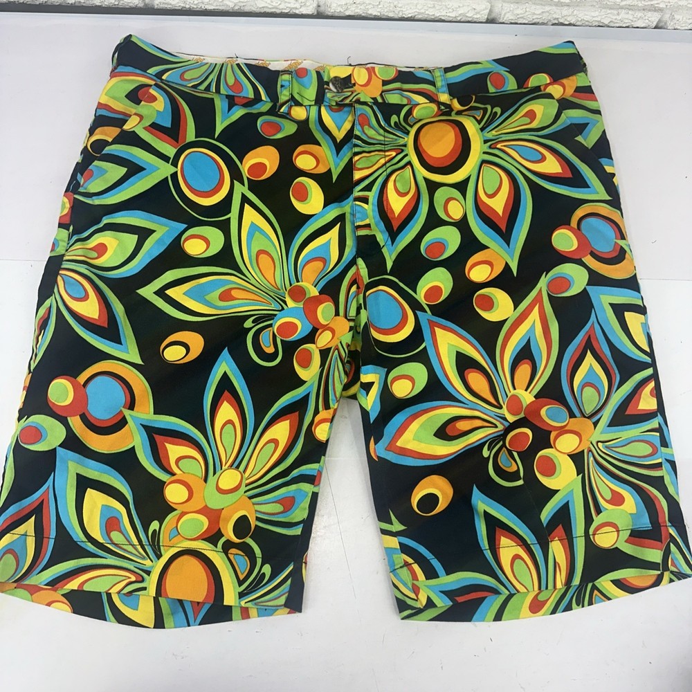 Loud Mouth Golf Men's Size 42 Mid Rise Floral Shagadelic Cotton Shorts