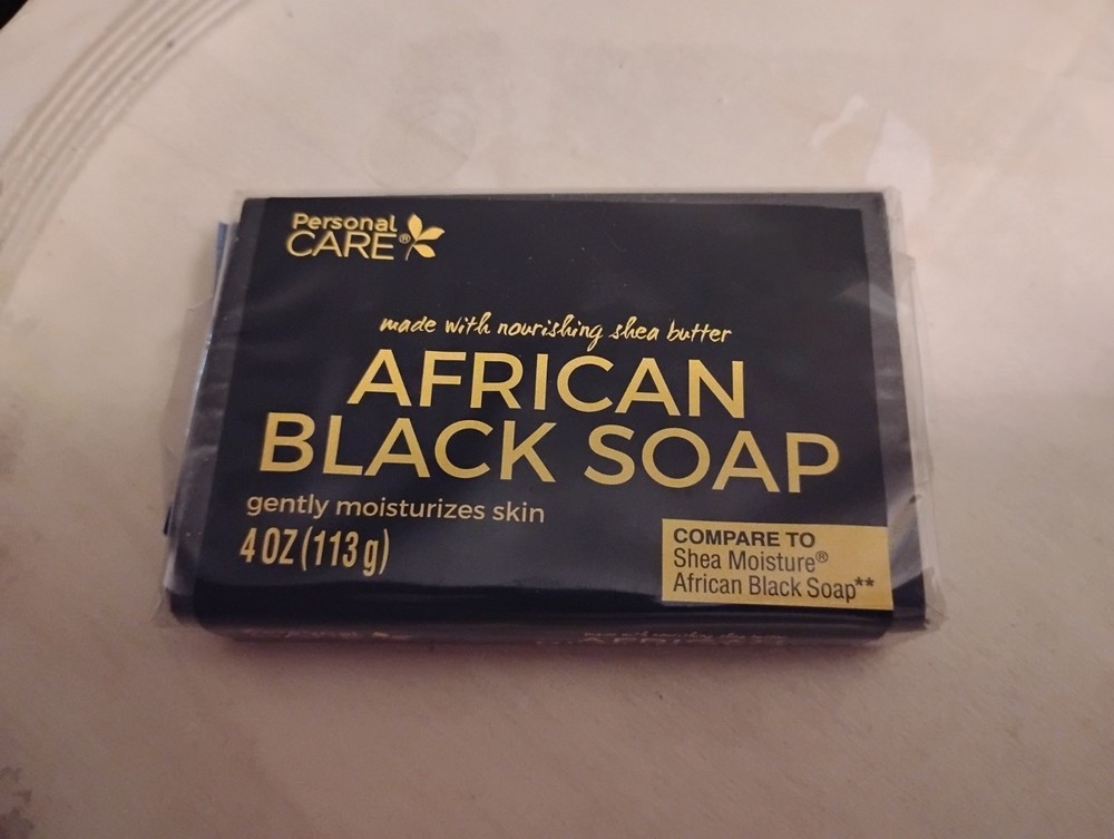 Personal Care African Black Soap With Shea Butter  4oz Bar New QUANTITY OF 1