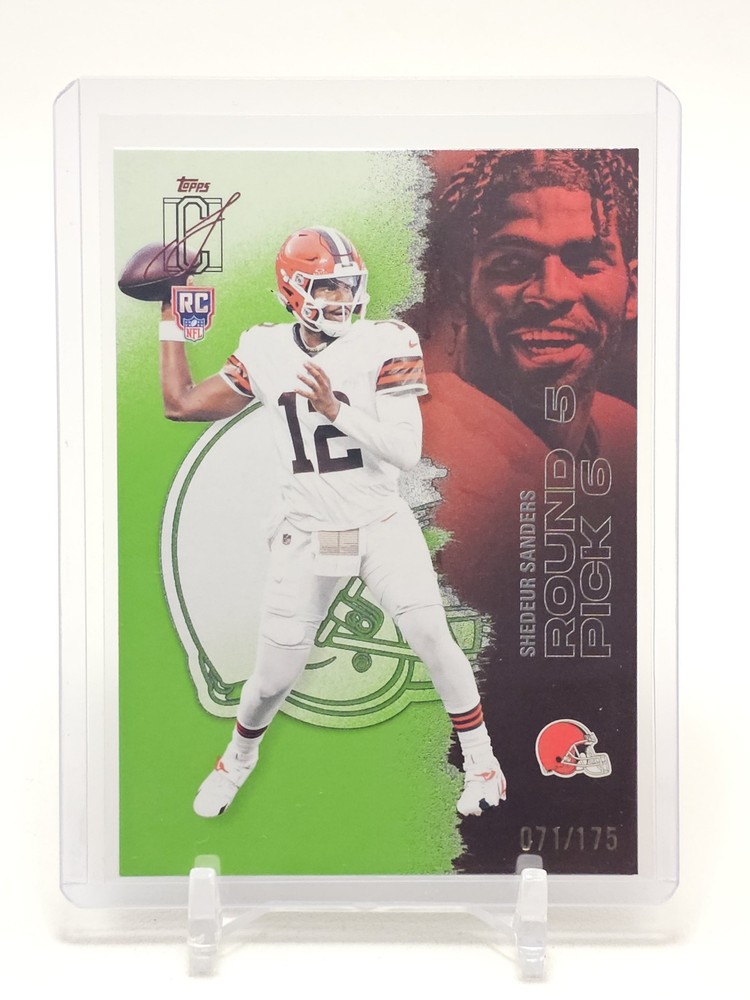 Shedeur Sanders 2025 Topps Signature Class Rookie Lime Green /175 #228 Q4856