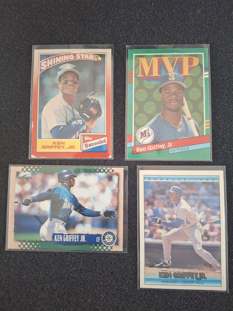 Ken Griffey Jr. Baseball Card Lot Of 4 Cards. Seattle Mariners