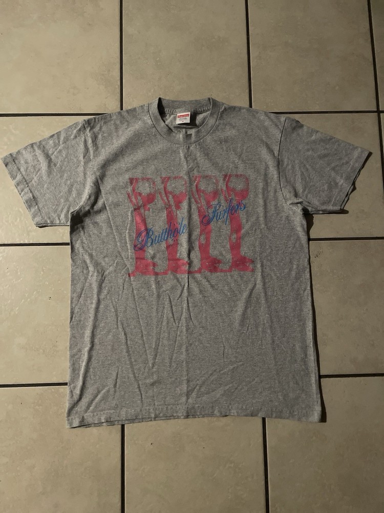 Supreme Vintage Butthole Surfers T Shirt Gray And Pink Supreme Skateboards Sz M