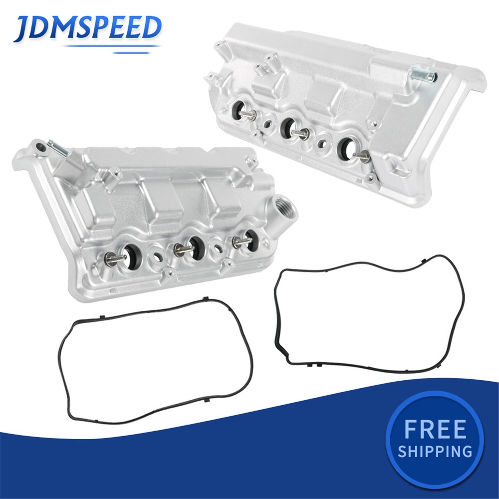 2X  Aluminum Engine Valve Cover For Honda Odyssey Pilot Ridgelin Accord 3.5L