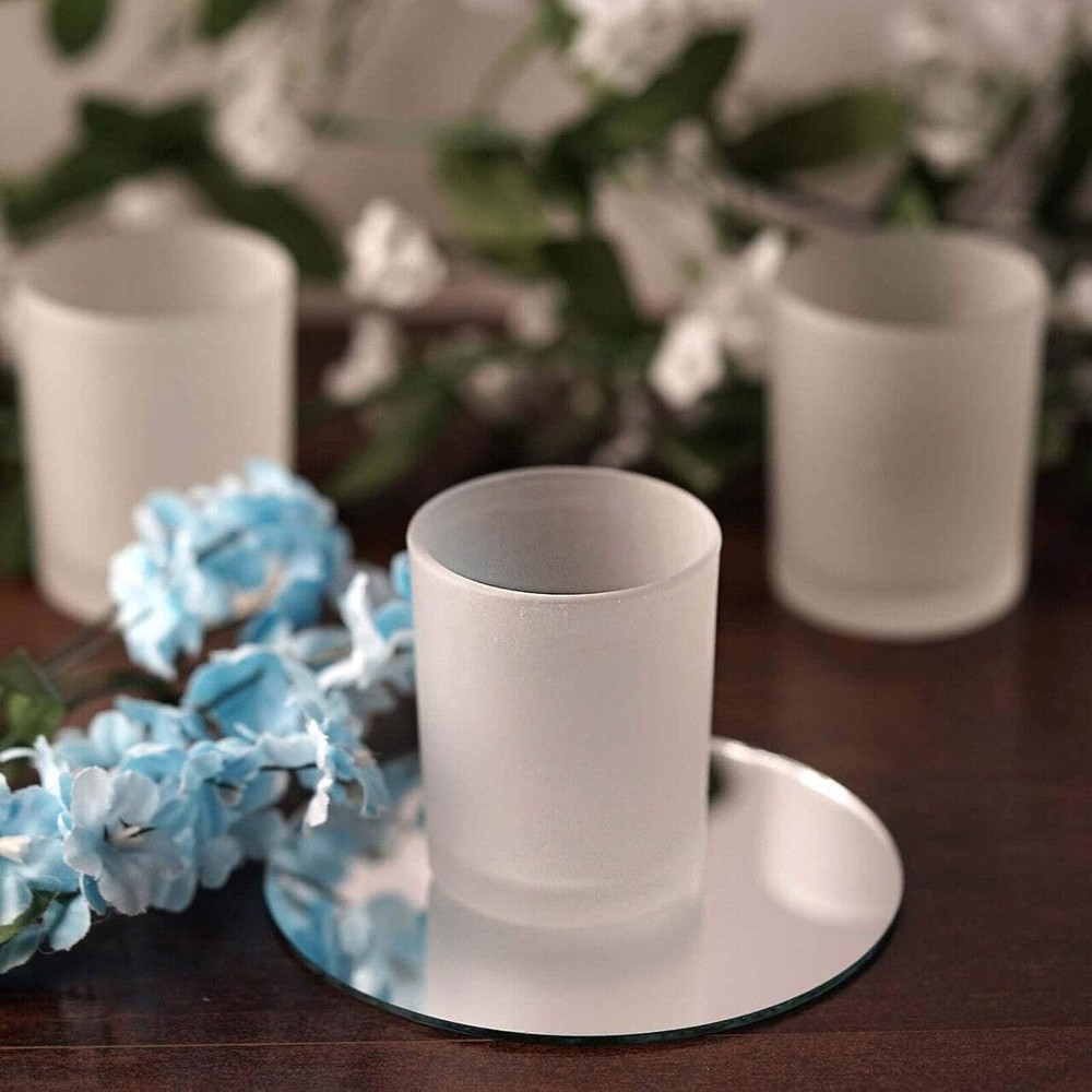 NNEDSZ 10 Pack Frosted White Glass Votive Candle Holders for Candle Making Kit T