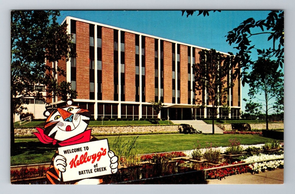Battle Creek MI-Michigan, Kellogg Company, Antique, Vintage Souvenir Postcard