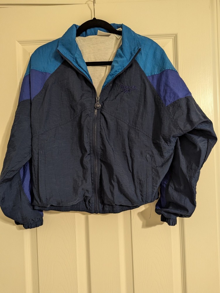 Vintage Reebok Windbreaker Jacket Small Blue