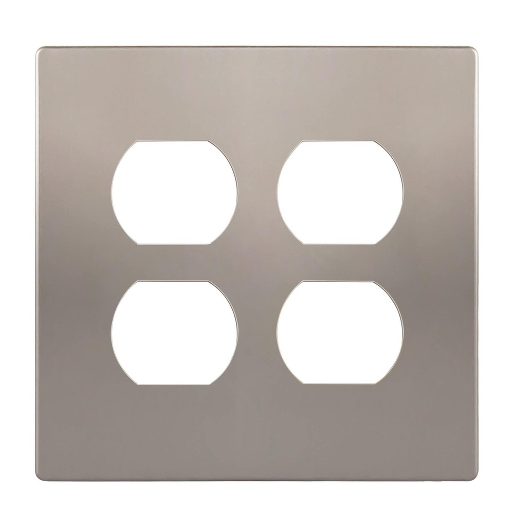 ENERLITES Elite Series Duplex Outlet Receptacle Cover, Two Gang Screwless Wall