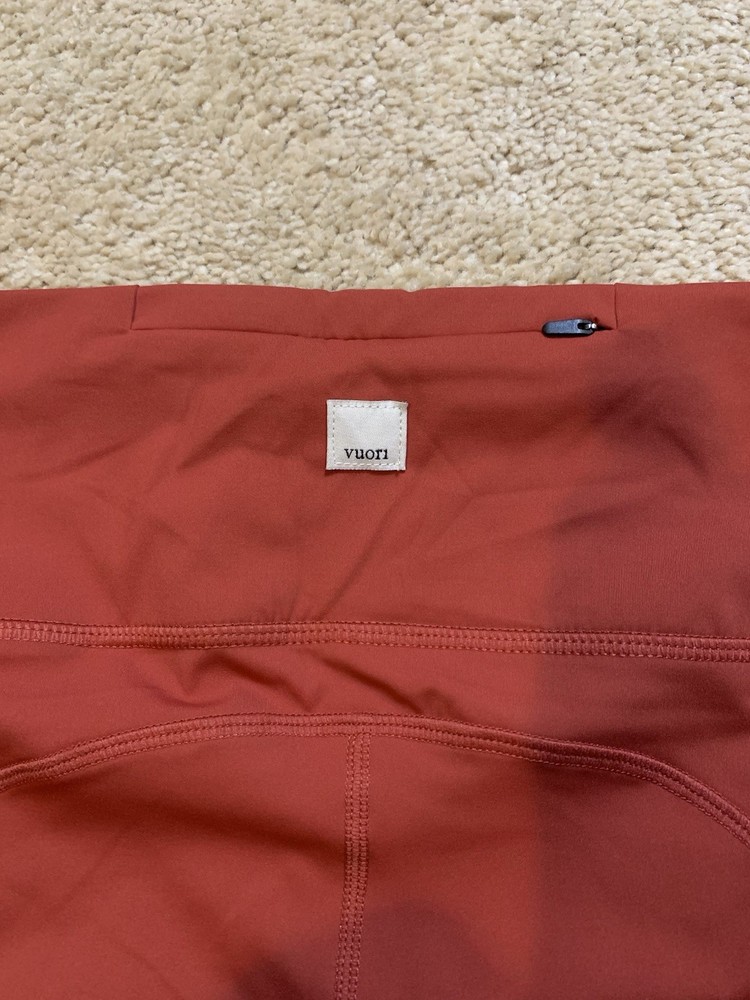 Vuori Stride Running High Performance Leggings Size XS Color Burnt Orange