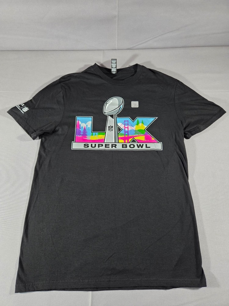 Super Bowl LIX T Shirt Mens Medium Black NFL Caesars Sportsbook San Francisco