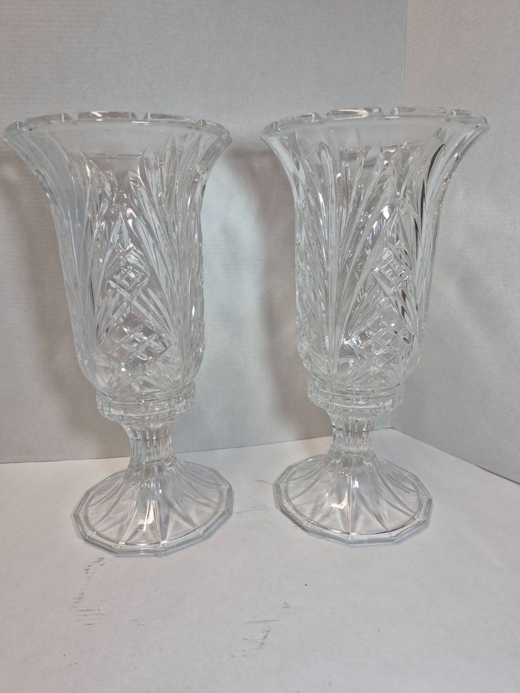 VTG Imperial/Towle Lead Crystal Large Candle Holder Hurricane 12 in. Tall