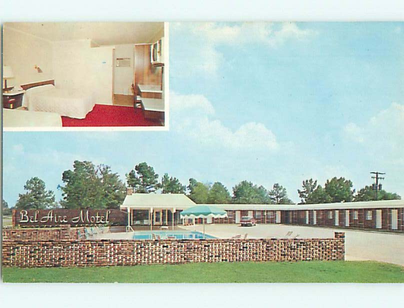 Unused Pre-1980 BEL AIRE MOTEL & POOL Perry Georgia GA u5949@