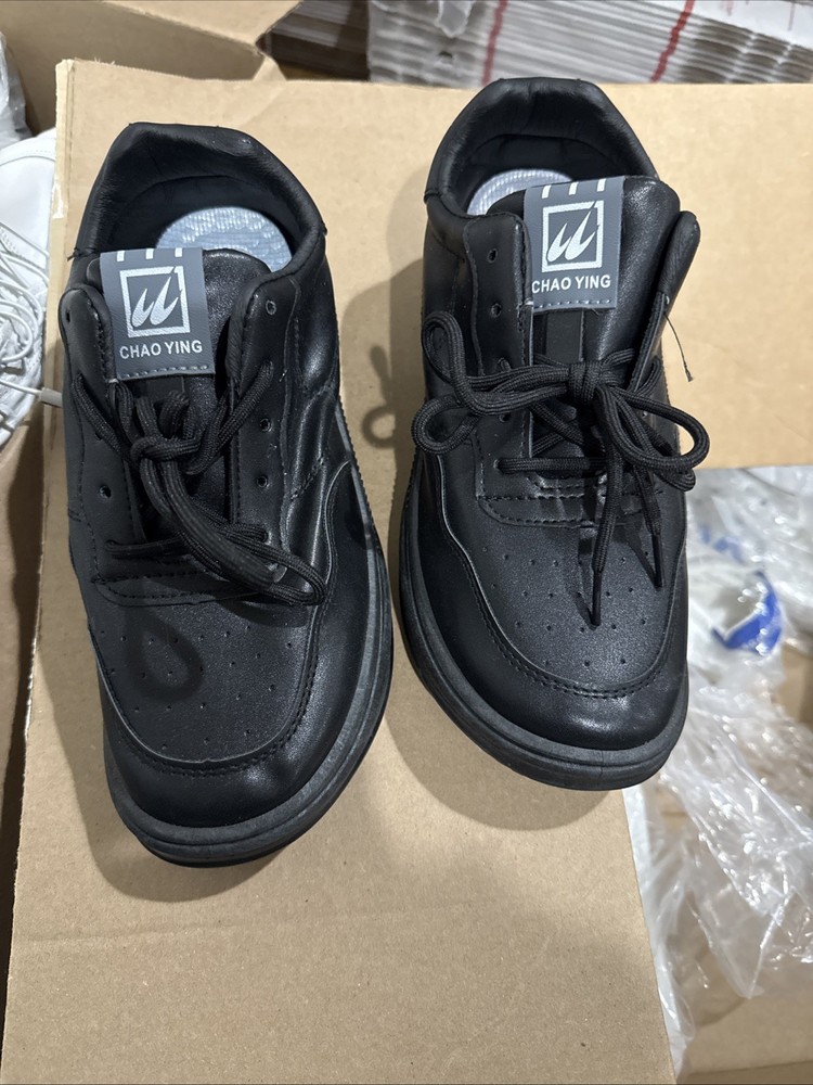 Chao Ying Black Leather 7 1/2 Sneaker New Without Box#11