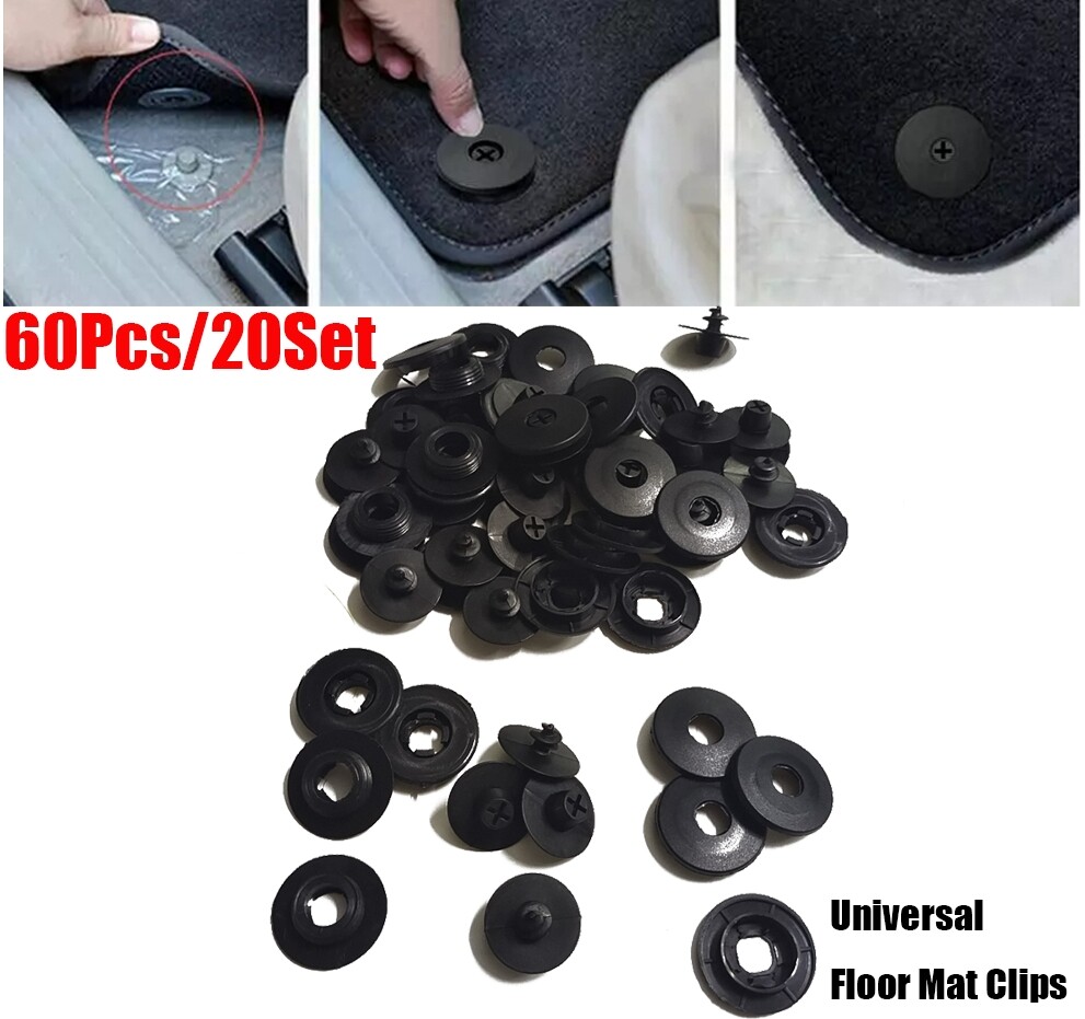 20set Car Floor Foot Mat Buckle Antiskid Pad Fastener Auto Retainer Clips Button