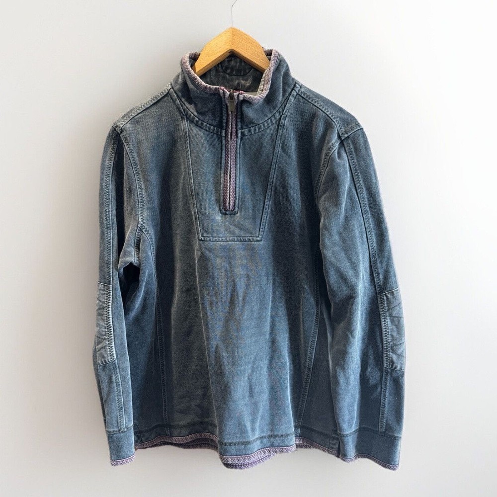 Men’s Fat Face Airlie Sweatshirt Size Medium Blue Quarter Zip The Classic Airlie